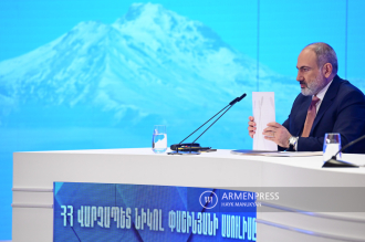 Conferencia de prensa del primer ministro de Armenia, Nikol 
Pashinyan