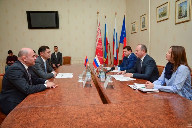 Consul General of Armenia in Rostov-on-Don meets newly appointed Mayor Vitaly Kushnaryov - Armenpress.am