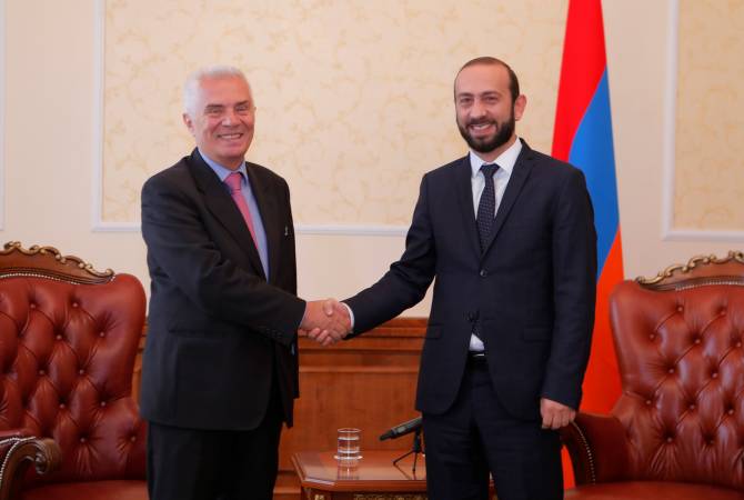 Ararat Mirzoyan a eu  une  rencontre d'adieu avec l'Ambassadeur  Piotr Świtalski