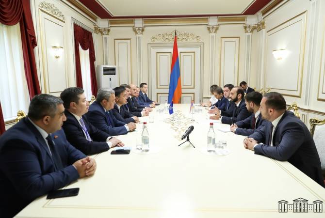 Le Président de l’Assemblée nationale, Ararat Mirzoyan, a reçu les membres de la mission 
d’observation de l’AP de l’OTSC