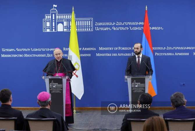 Substitute for General Affairs of Secretariat of State reaffirms Holy See’s support to Armenian 
government