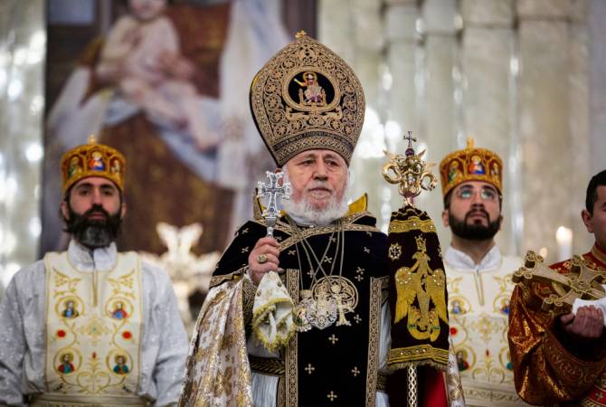 قداسة كاثوليكوس عموم الأرمن كاريكين الثاني يغادر إلى موسكو في زيارة بطريركية