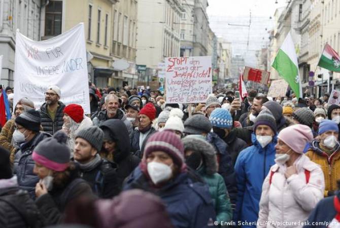 Ավստրիայում ցույցեր են ընդդեմ կորոնավիրուսի դեմ պարտադիր պատվաստման