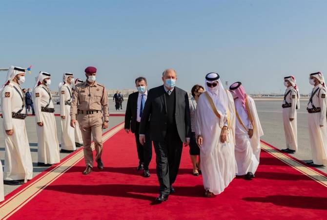 Le Président arménien arrive au Qatar