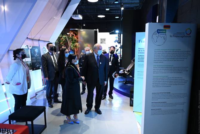 الرئيس أرمين سركسيان يزور جناح أرمينيا في معرض دبي إكسبو العالمي-2020 ويتعرف على المعروضات 