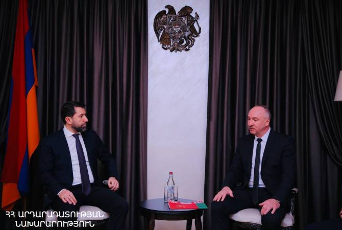 Rencontre entre le Ministre arménien de la Justice et l'Ambassadeur du Belarus

