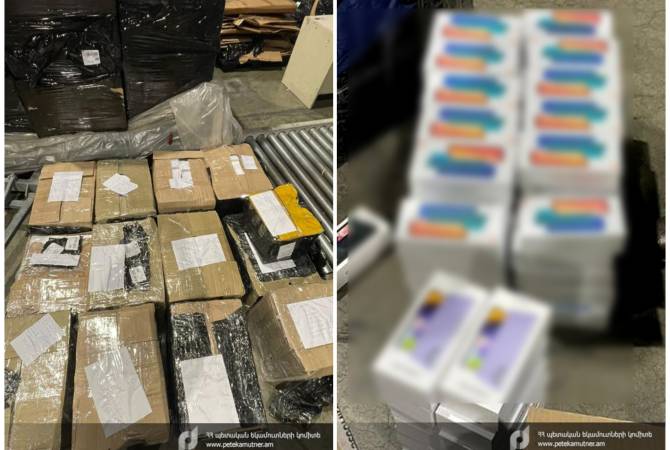 “Unprecedented” amount of smuggled mobile phones found by Armenian customs officers at 
airport