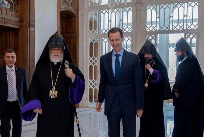 Католикос Великого Дома Киликийского Арам I встретился с президентом Сирии Башаром 
Асадом