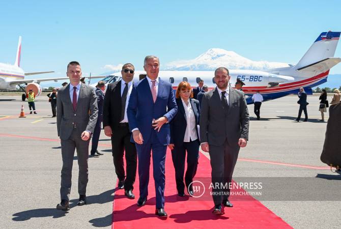 Le Président du Monténégro est arrivé en Arménie pour une visite officielle