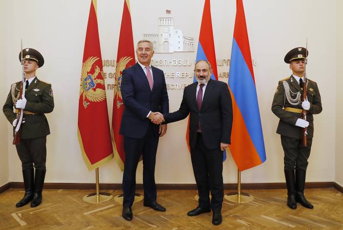 Le Premier ministre Pashinyan a accueilli le Président du Monténégro, Milo Đukanović