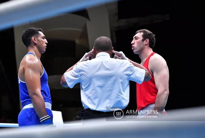 EUBC Men’s European Boxing Championships: Flying bottles as referee stops Chaloyan bout 
after two standing eight-counts 