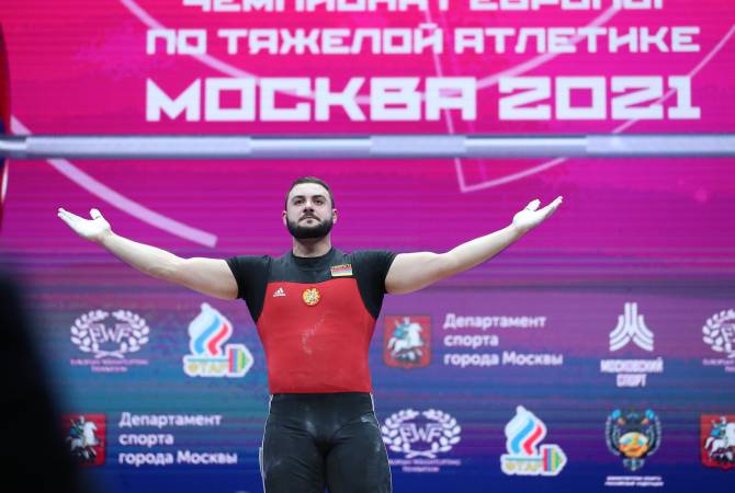 El levantador de pesas Samvel Gasparián ganó la medalla de plata del Campeonato de Europa