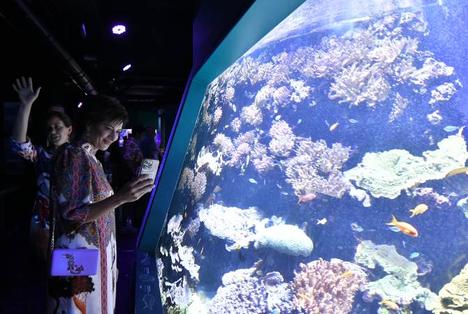 L'épouse du Premier ministre arménien visite le Musée-Institut océanographique de Monaco