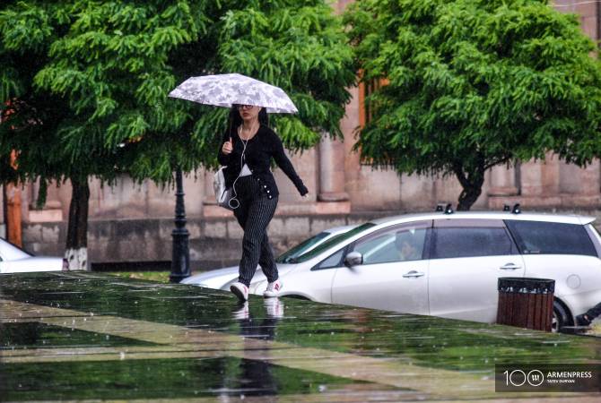 На территории Армении ожидаются кратковременные дожди с грозами
