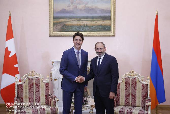 رئيس الوزراء الأرميني نيكول باشينيان يبعث رسالة تهنئة لرئيس وزراء كندا جاستن ترودو بمناسبة يوم 
كندا