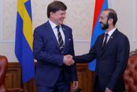 رئيس البرلمان الأرميني آرارات ميرزويان يستقبل رئيس البرلمان السويدي ريكساج أندرياس نورلين 