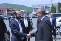 رئيس برلمان أرمينيا آرارات ميرزويان يلتقي برئيس برلمان آرتساخ أرتور توفماسيان في ستيباناكيرت