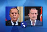 Russian, Azerbaijani FMs discuss implementation of NK statement over phone