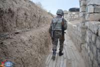 Un soldat Arménien blessé par un tir azéri en Artsakh  