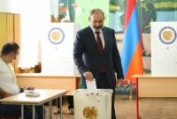Nikol Pashinyan a voté au  bureau de vote 8/16
