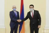 Alen Simonyan a reçu la délégation dirigée par le Coordinateur résident des Nations Unies en 
Arménie  