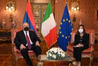 الرئيس أرمين سركيسيان الموجود في إيطاليا في زيارة دولة يلتقي برئيسة مجلس الشيوخ الإيطالي ماريا 
إليزابيتا كاسيلاتي
