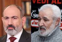 Message de condoléances du Premier ministre Pashinyan à l'annonce de la disparition de 
Razmik Davoyan