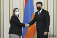 Alen Simonyan a accueilli l'Ambassadrice des États-Unis en Arménie, Lynne Tracy