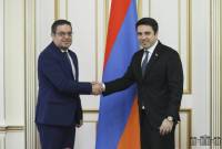 Alen Simonyan, Suriye’nin Ermenistan Büyükelçisi’ni kabul etti