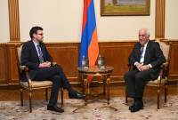 The President of Armenia meets with UK Ambassador John Gallagher