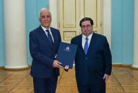 Dominik Cumhuriyeti'nin Büyükelçisi, itimatnamesini Ermenistan Cumhurbaşkanı'na sundu