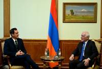 Ermenistan Cumhurbaşkanı, Arjantin'in Ermenistan Büyükelçisi Mariano Vergara'yı kabul etti