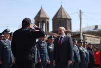 Pashinyan attends inauguration of new police force in Gyumri 