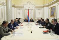 رئيس الوزراء الأرميني نيكول باشينيان يترأس جلسة لمجلس الأمن الأرميني