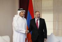 Pachinian a reçu le ministre d'État des Affaires étrangères du Qatar à sa résidence
