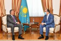Büyükelçi Ğevondyan ve Kazakistan Dışişleri Bakanı işbirliği konularını ele aldı
