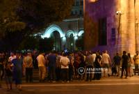 Acción de protesta cerca del edificio del gobierno en defensa de Berdzor, Aghavnó y Sus