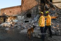 Husband and wife rescuers, with two SAR Belgian Malinois dogs, race against time to find 
survivors in Yerevan blast 